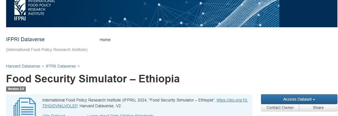 Food Security Simulator – Ethiopia