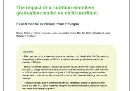 The impact of a nutrition-sensitive graduation model on child nutrition: Experimental evidence from Ethiopia